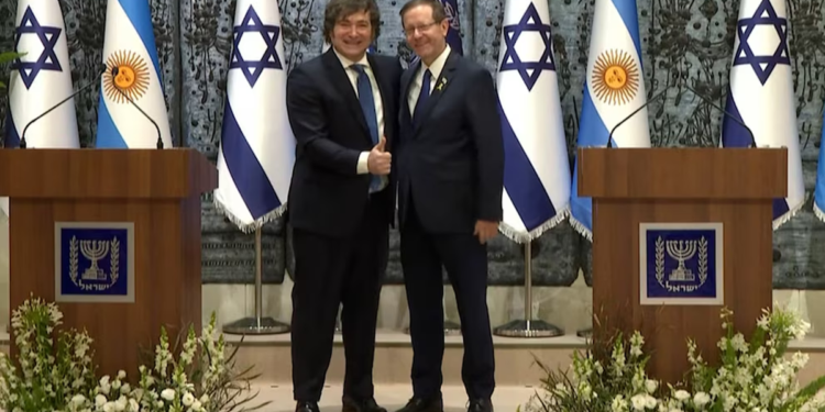 Javier Milei se reunió con Isaac Herzog y recibió la Medalla Presidencial del Honor de Israel