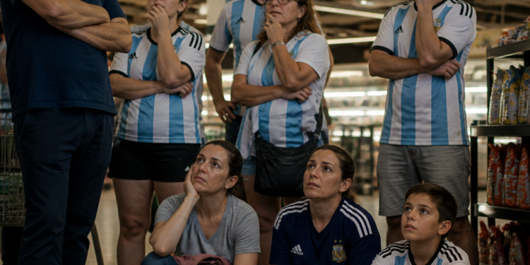 La experiencia del Mundial en lugares inusuales durante el partido de Argentina