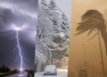 Se emiten alertas meteorológicas por tormentas, nevadas y vientos de Zonda para el martes 6 de octubre