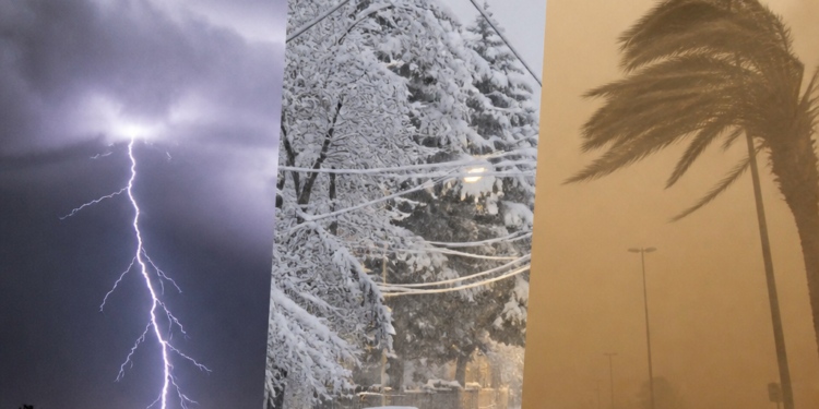 Se emiten alertas meteorológicas por tormentas, nevadas y vientos de Zonda para el martes 6 de octubre